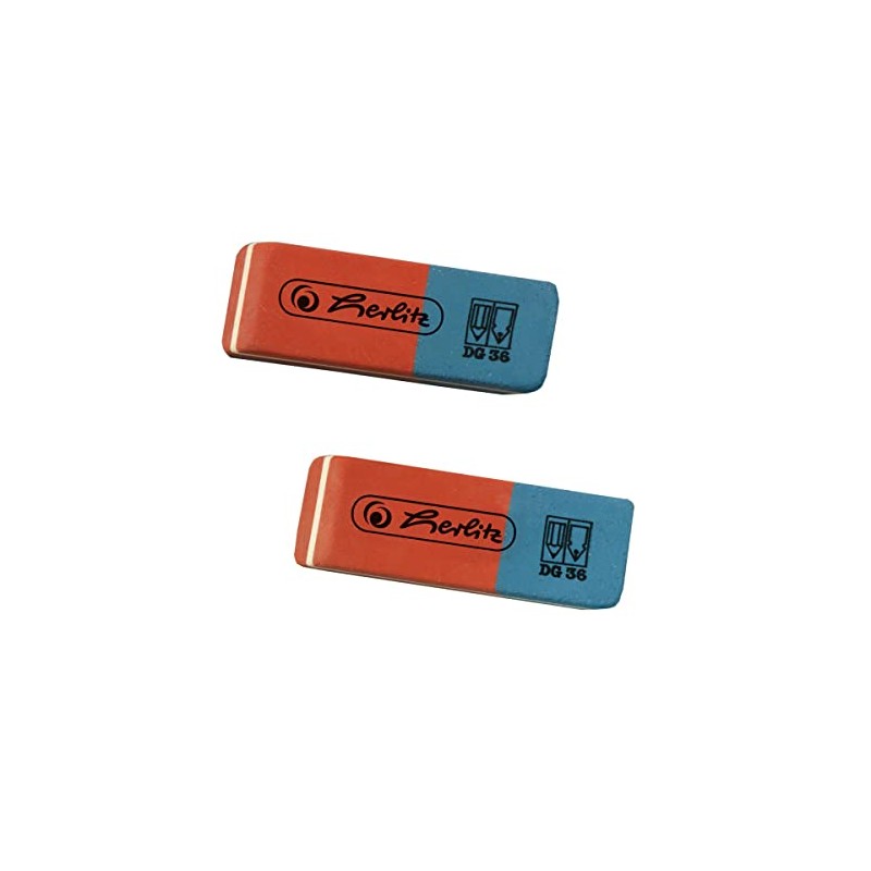 Herlitz Eraser - Red/Blue