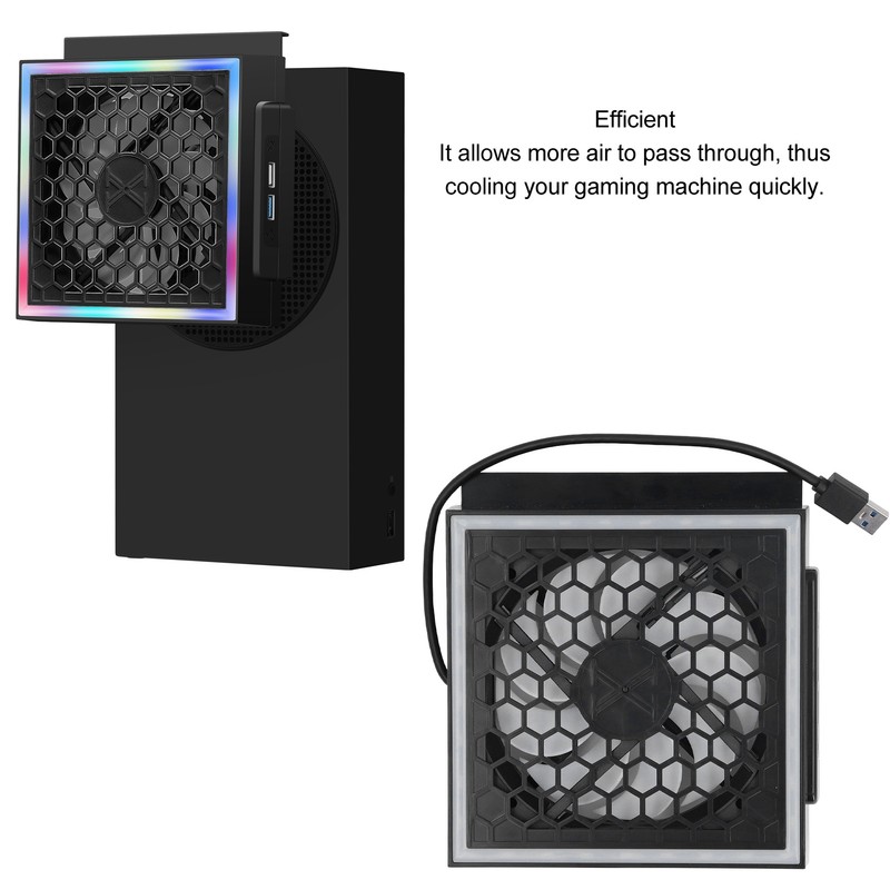 Cooling Fan LED 7 Light Modes 3 Speed USB3.0 USB2.0