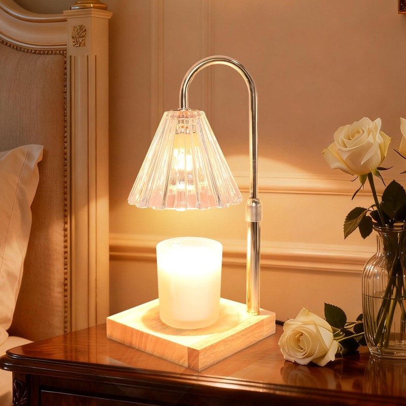 PETRISTRIKE LED Candle Warmer Lamp with Dimmer & 2/4/8H Timer,
