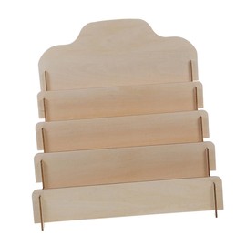 Card Display Stand Multi Purpose Tiered Organizer for Postcards Greeting Cards Cosmetics Compact Storage for Office Desks Tabletops