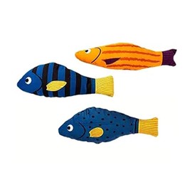 DeepCrush Catnip Toys 3 Pack -Simulation Fish Shape Realistic Fluffy Catnip Doll Interactive Pets Pillow Chew Bite Supplies for Cat Kitten Kitty，Fish Plush，cat Fish Toy，cat Tous，Pillow for cat