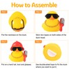 wonuu Car Dashboard Decorations Rubber Ducks, Construction Builder Rubber Ducky
