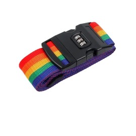 CMEOAA Anti-Theft Travel Luggage Strap Adjustable Password Lock Packing Belt Baggage Secure Lock Luggage Bundling Suitcase Accessories(Rainbow)