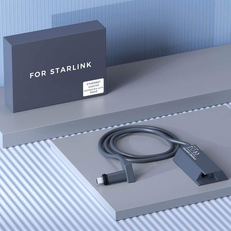 Starlink Ethernet Adapter V2, Compatible with Gen 2 Starlink Rectangular