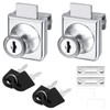 2 Pack Glass Cabinet Lock Single Glass Door Locks Display