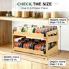 MinBoo Adjustable Can Organizer Rack, Two Tier Bamboo Stackable FIFO