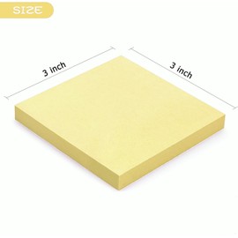 Early Buy Sticky Notes 3x3 Self-Stick Notes Yellow Color 6 Pads, 100 Sheets/Pad (Yellow)