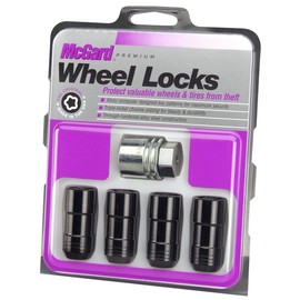McGard 24208 Black (M14 x 2.0 Thread Size) Cone Seat Wheel Lock, (Set of 4)