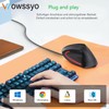 Wowssyo Ergonomic Vertical Mouse Wired Prevent Mouse Hand/Tennis Elbow (RSI