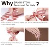 DANNI & TONI Semi Cured Gel Nail Strips Black Silver