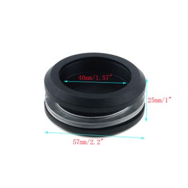 Semetall Shower Glass Door Sliding Knob Aluminum Alloy Back-to-Back Shower Glass Door Pull Knob Round Back-to-Back Handle Pull Handles for Replacement Groove Glass Door(Black,40mm Inner Diameter)