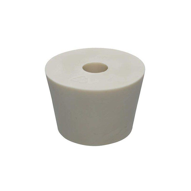 Rubber Stopper- Size 8- Drilled