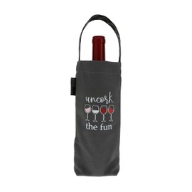 Pavilion Gift Company- Uncork The Fun - Bottle Bag Wine Bottle Wine Lover Friend Best Friend Best Gift Vineyard