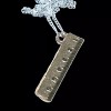 Team-Zebra Funky Earrings & Novelty Jewelry Funky RULER PENDANT NECKLACE-Pewte