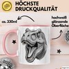 Dinosaurier Tier Tasse Geschenk Lustige Geschenkidee Spruch (Rosa)