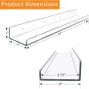 Unbranded 4 Pack 24-Inch Long Clear Acrylic Floating Shelves Wall