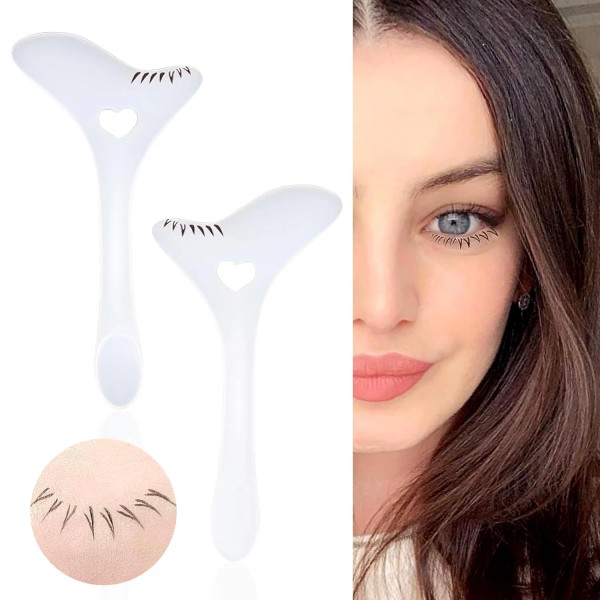 Does not apply 2Pcs Eyeliner Stamp, Reusable Silicone Eyeliner Stencils,