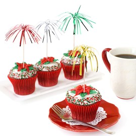 Cocktail Accessories for Drink,60 Pcs Paper Umbrella 20 Foil Fireworks and 20 Flamingo Swizzle Drink Sticks,Cocktail Decorations for Birthday Hawaiian Summer Beach Party Pub Bar Drink Supplies