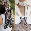 Leopard Scarf Silk Neck Scarf for Women Neckerchief Western Scarf