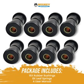 Huskey Club Car DS Golf Cart Front & Rear Leaf Spring Bushing Kit for 1981-Up Models, Replaces OEM Sleeve Part No#: 1012303 and Bushing Part No#: 1015583
