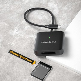 DriverGenius CFexpress Type B Card Reader - USB-C to CFexpress Type B Memory Card Reader for Dedicated Camera Accessories