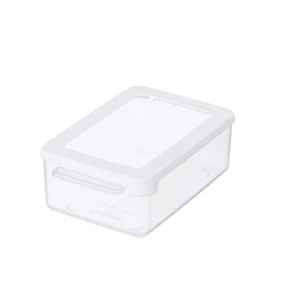 Gastromax Rectangular Lunch Box, 1 Litre Capacity, Clear/White