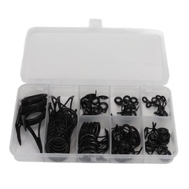 MAGT Fishing Rod Repair Tip Ring, 75 Pieces Rod Rings Repair Kit Stainless Steel & Ceramic Fishing Rod Guide Repair Kit Fishing Rod Rings