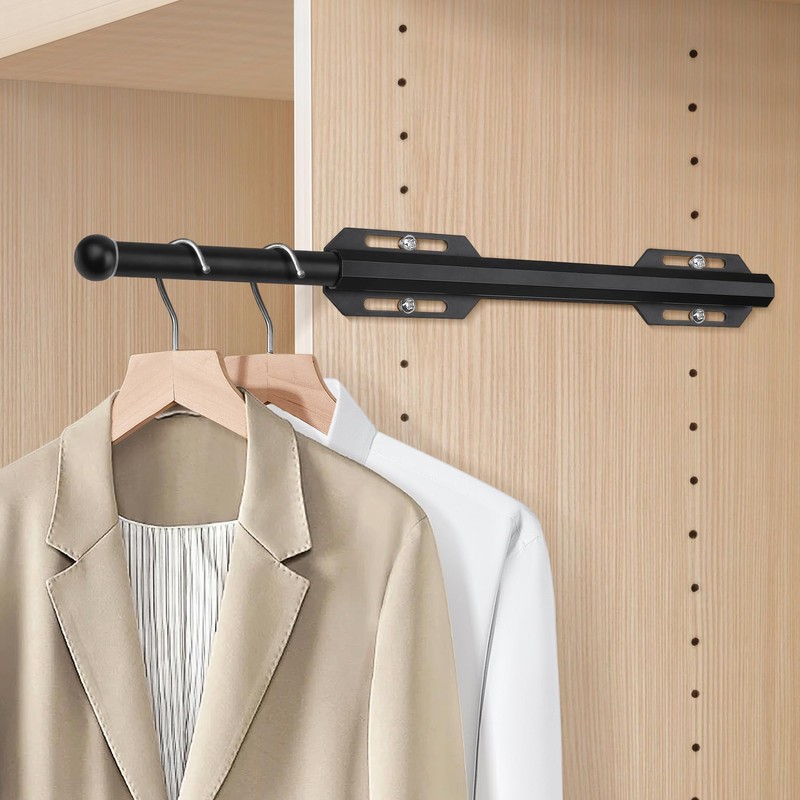 Valet Rod For Closet Pull Out, Heavy Duty Adjustable Valet