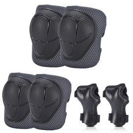 BURSUNLY Knee Pads Children's Inline Skates Children's Protector Set (3-8 Years), Children's Elbow Pads and Wrist Guards, Children's Protective Equipment for Inline Skates Scooter Bicycle