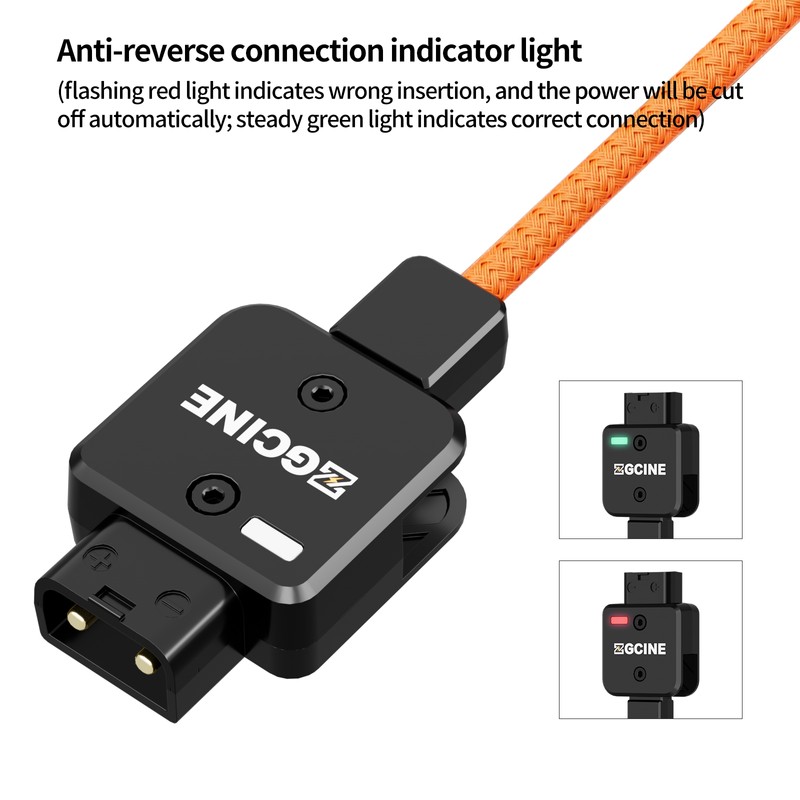 ZGCINE D-Tap to 5.5*2.5mm DC Connector Power Cable 60cm Length