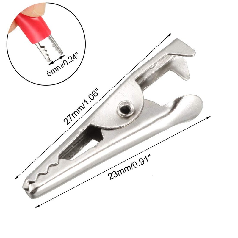 sourcing map Alligator Clips Clamps, Crocodile Alligator Jumper Electric Test