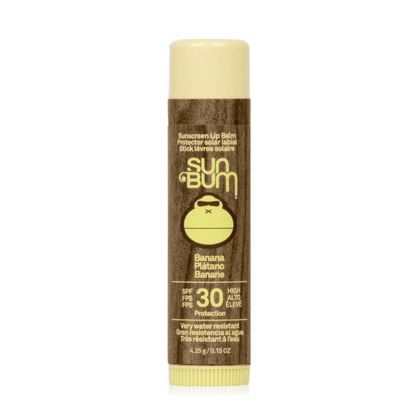 Sun Bum SPF 30 Banana Sunscreen Lip Balm, Vegan and