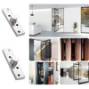 2 Pcs 360° Door Pivot Hinge,Stainless Steel Rotation Hidden Door