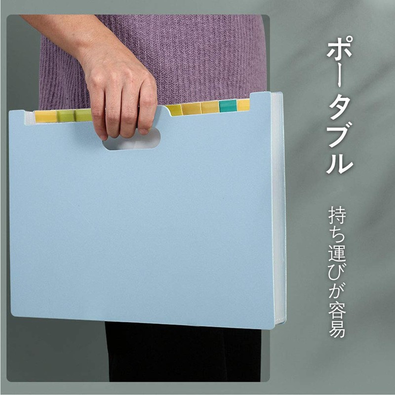 Document File, 13 Pockets, A4, Document Case, Document Stand, File