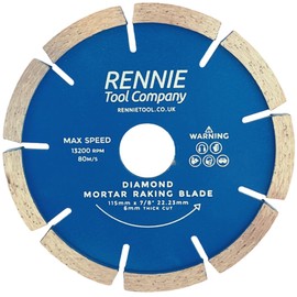 115mm / 4.5" Diamond Mortar Disc, Mortar Masonry Joint Raking Blade For Angle Grinders, Repointing Raker Tool for Fast Removal of Old Mortar, Brickwork Pointing. 115mm Mortar Grinding Discs