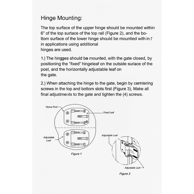 Heavy-Duty Polymer Multi‑Adjustable Self‑Closing Gate Hinge – Fits Vinyl, Metal