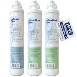IPW Industries Aqua Flo Filter Replacement Kit for QCRO Set of 3 - Reverse Osmosis Membrane Not Included - Fits Aqua Flo | Pura Systems