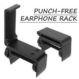 Housoutil Headset Holder Hook for Gaming Space-Saving Folding Design Under Desk Headphone Stand Multi-Functional Storage for Headphones and Items