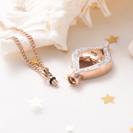 You are My Eye Cremation Urn Necklace Ashes Keepsake Pendant Memorial Jewelry+Fill Kit (Son-R), Steel