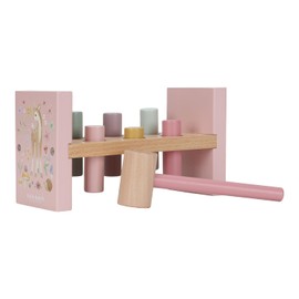 Little Dutch 7346 FSC Wooden Hammer Bench Fairy Garden Pink