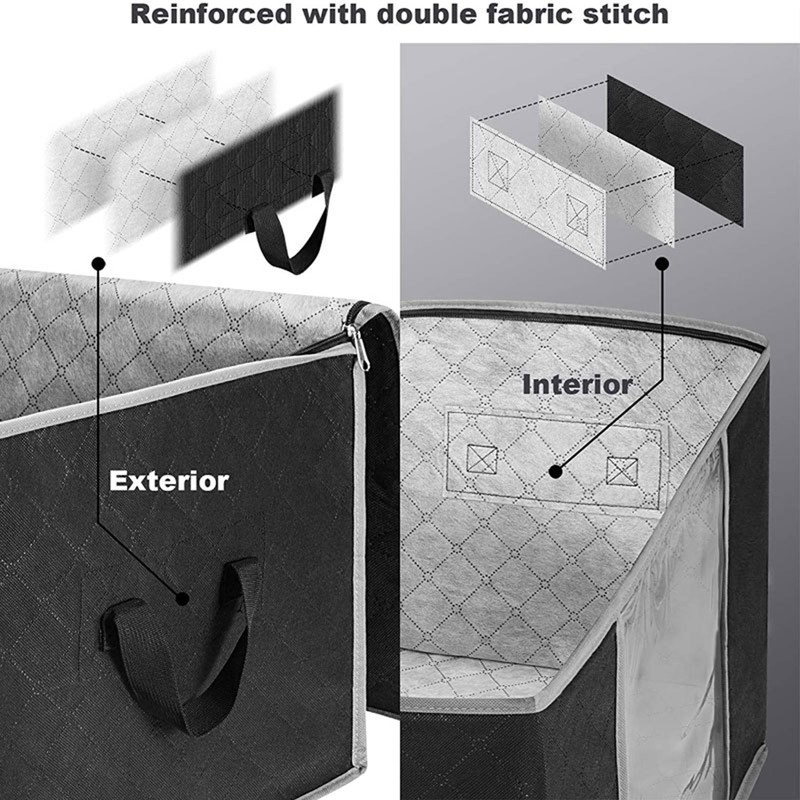 4PCS Clothes Storage Bag Large Capacity Clothing Organizers Foldable Closet