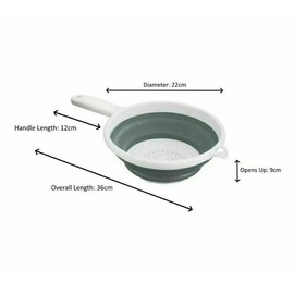 Buy-Simplicity® Collapsible Colander Plastic Sieve with Handle | Kitchen Strainers and Colanders for Pasta Vegetables & Fruits