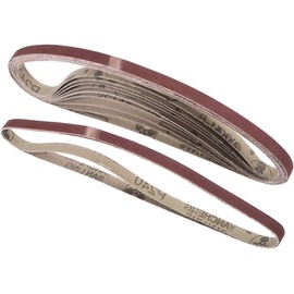 MACHSWON Aluminiumoxid-Schleifpapierbänder für tragbare Bandschleifer, Holzschleifpapier, Körnung 240, 12 Stück