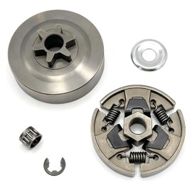 Clutch Drum Sprocket Kit 3/8" 6T Washer E-Clip Needle Bearing Fits for Stihl MS170 MS180 MS210 MS230 MS250 017 018 023 025 251 Chainsaw Accessories Replaces 1123-640-2003 9460-624-0801 9512-933-2260