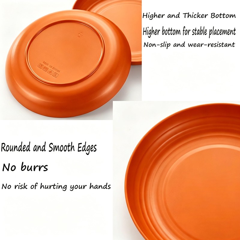 YUNSHENGFANGDM Wheat Straw 9 Inch Dinner Plates, 4 Pack Sturdy