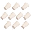 uxcell White Tapered Shaped Solid Rubber Stopper for Lab Tube