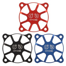 ANKROYU Motor Cooling Fan Cover Aluminum Alloy Durable Lightweight CNC Machined Heat Dissipation Protection for RC Car ESC 40x40mm 3Pcs Black Red Blue