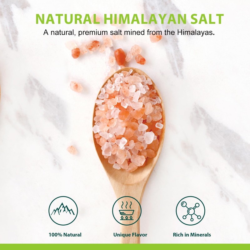 Soeos Himalayan Pink Salt, Coarse Grain, 32 oz (2 Pound),