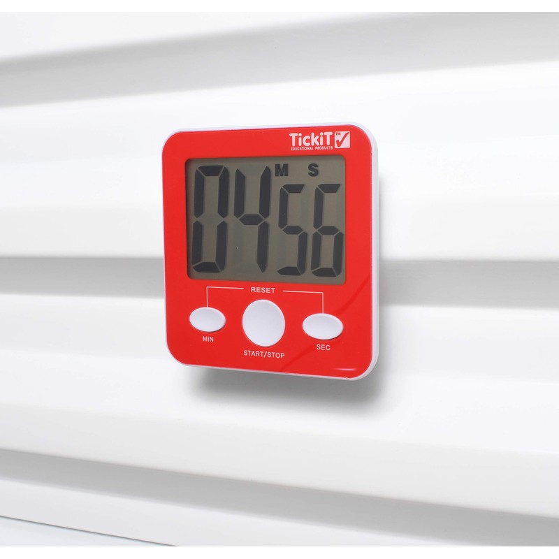 TickiT 92077 Jumbo Timer - Red - Digital Timer with
