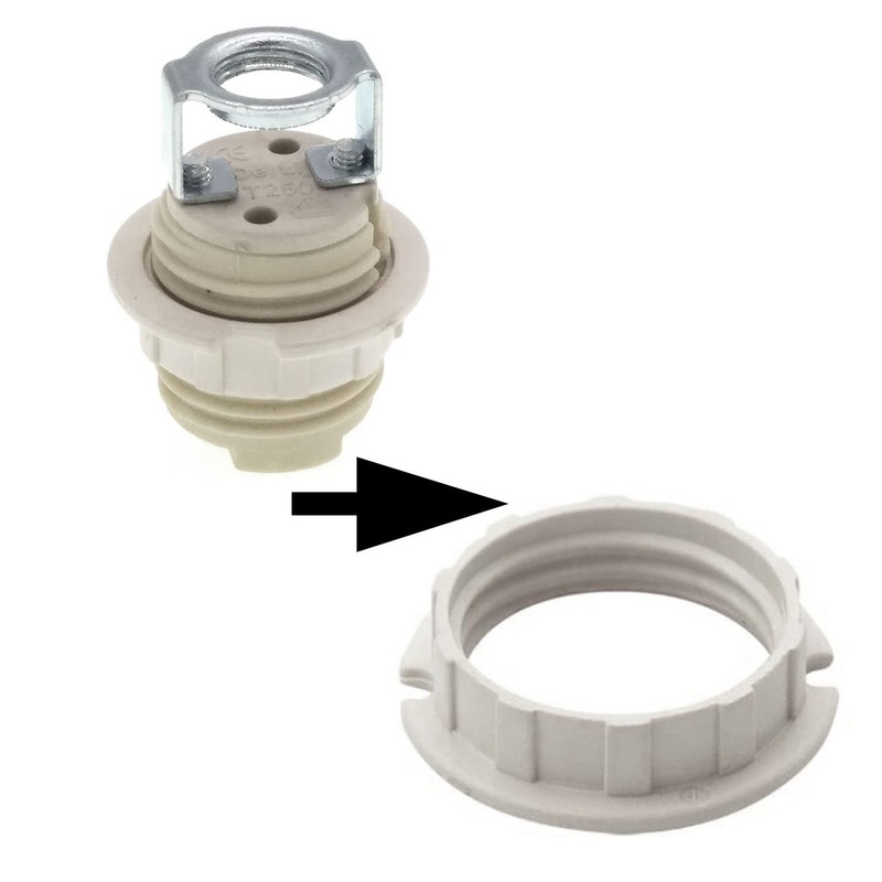 G9 Plastic Shade Ring,Lampshade Ring for G9 Lamp Holder-White (10)